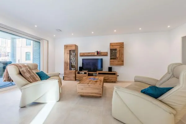 Ferienwohnung Pusteblume in Malchow Sitzecke mit TV  Pusteblume