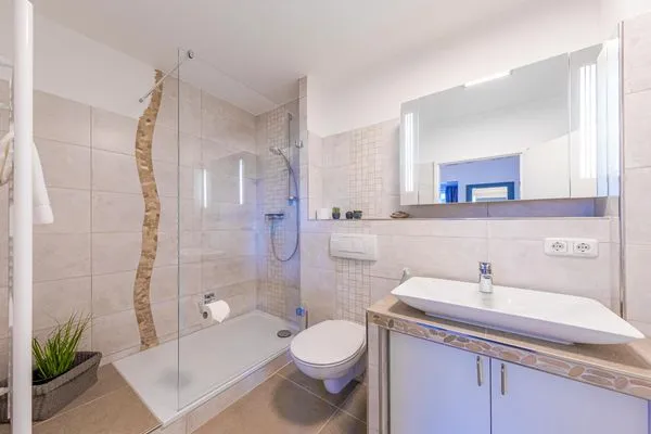 Badezimmer  Stadtblick