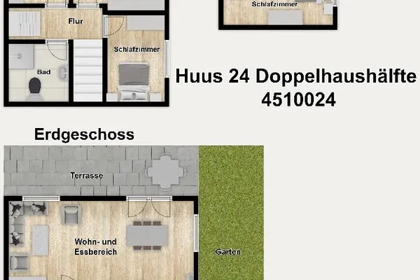 Grundriss Huus 24 Doppelhaushälfte