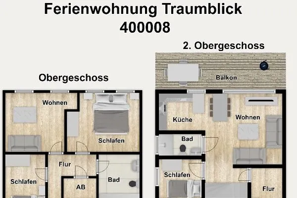 Grundriss Villa Petersen Ferienwohnung Traumblick
