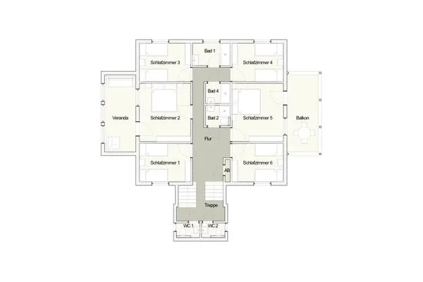 Grundriss  Küstenhaus Koserow "UnserUsedom" Ferienhaus ca.250m vom Ostseestrand mit 7 Schlafzimmern, Sauna und Kamin