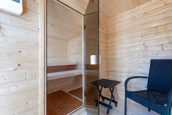 Sauna  Ferienwohnung ca. 250m vom Ostseestrand für 2 bis 4 Personen