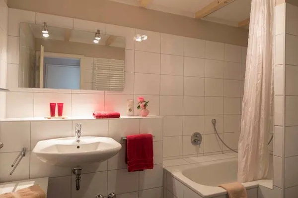 Badezimmer/Wanne  Ferienhaus Nils Holgersson - Wohnung  7