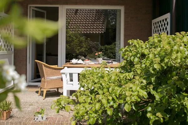 Terasse / Garten  Gästehaus Orion - Wohnung 1