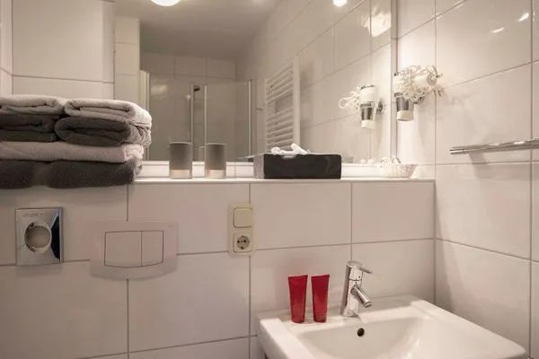 Badezimmer  Gästehaus Orion - Wohnung 9