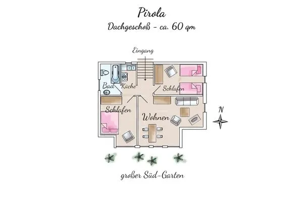 Grundriss Ferienhaus Pirola - Dachgeschoss