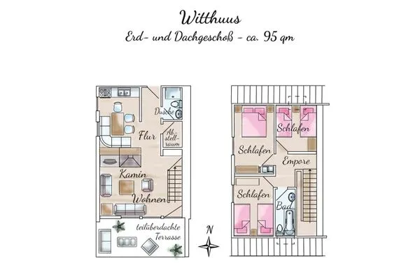 Grundriss Ferienhaus Witthuus