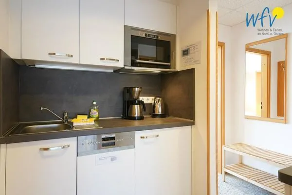 Küche / Küchenzeile Appartement-Haus Regina Ferienwohnung StrandGut9