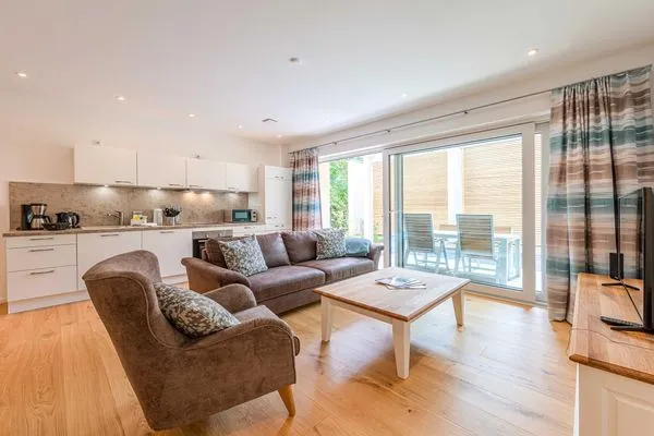 Ferienwohnung Inselzauber in Malchow - offener Wohnbereich mit Küche  Inselzauber