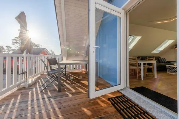 Ferienwohnung Merlin Ausguck Röbel/Müritz - Sonnen-Balkon  Merlin Ausguck