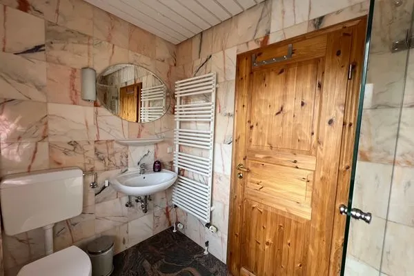 Badezimmer  Ferienwohnung Isi-Blick für 4 bis zu Personen - Reiterferien