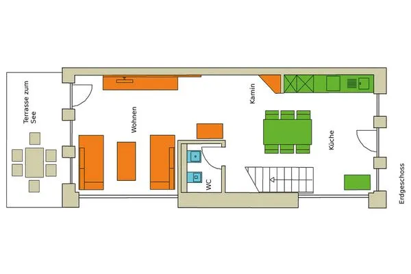 Ferienwohnung Haubentaucher Grundriss  Haubentaucher