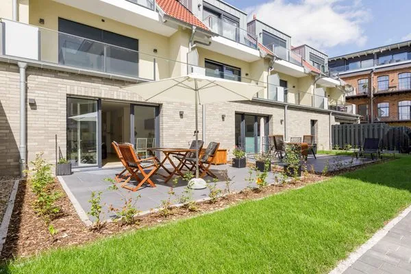 Ferienwohnung Nordlicht in Malchow Blick auf die Terrasse  Nordlicht