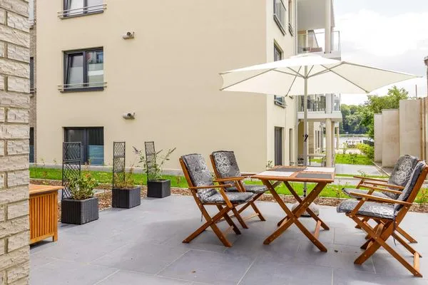 Ferienwohnung Nordlicht in Malchow Terrasse mit Wasserblick  Nordlicht