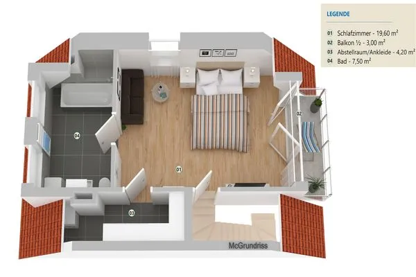 Ferienwohnung SeeGlück Grundriss  SeeGlück