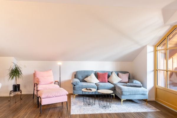  Ferienwohnung Griabig Ferienwohnungen in Schwangau - Küche, Essbereich, Wohnzimmer