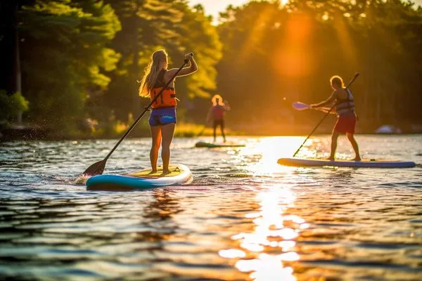 Apartment Strandglück Malchow – Aktiv auf dem Wasser beim Stand-up-Paddling  Strandglück