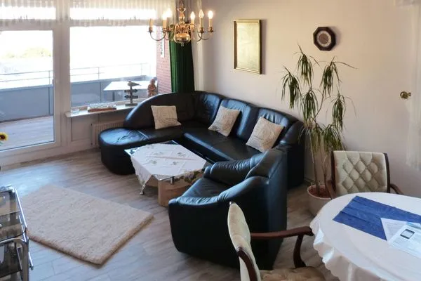 Wohnzimmer der Ferienwohnung Naujokat in Wittdün auf Amrum Haus Nordenlicht Ferienwohnung „Naujokat"