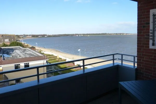Meerblick vom Balkon der Ferienwohnung Naujokat in Wittdün auf Amrum Haus Nordenlicht Ferienwohnung „Naujokat"