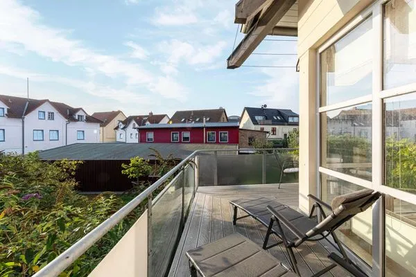 Ferienwohnung Hafenoase Waren (Müritz) - Blick vom Balkon  Hafenoase