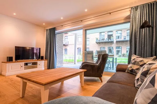 Ferienwohnung Inselpirat Malchow - Blick in den Wohnbereich  Inselpirat