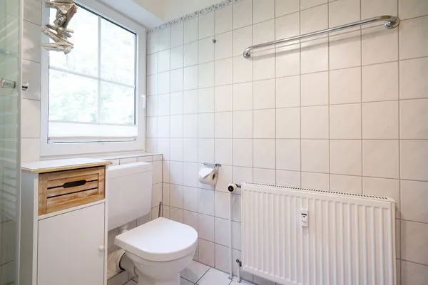 Badezimmer mit Dusche Gorch-Fock-Park Ferienwohnung "App.32 Stranddüne"