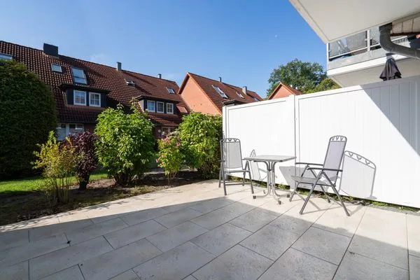 Terrasse, Sitzecke, Garten Gorch-Fock-Park Ferienwohnung "App. 3"