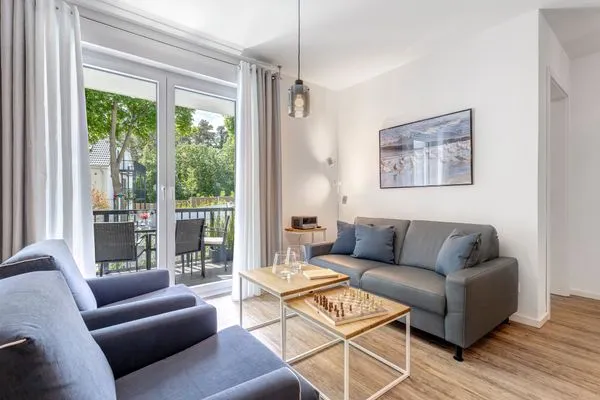 Wohnzimmer  Bernsteinquartier, Whg. 11.84 "Strandlust"