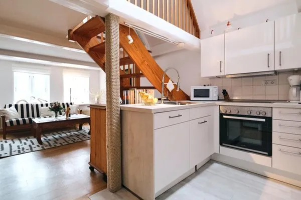 Küche / Küchenzeile  Ferienwohnung Hafenblick