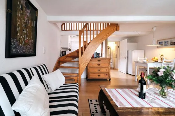 Wohnzimmer  Ferienwohnung Hafenblick