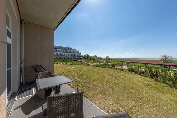 Ferienwohnung Strandflieder Oseebad Wustrow Terrassen Ausblick  Strandflieder