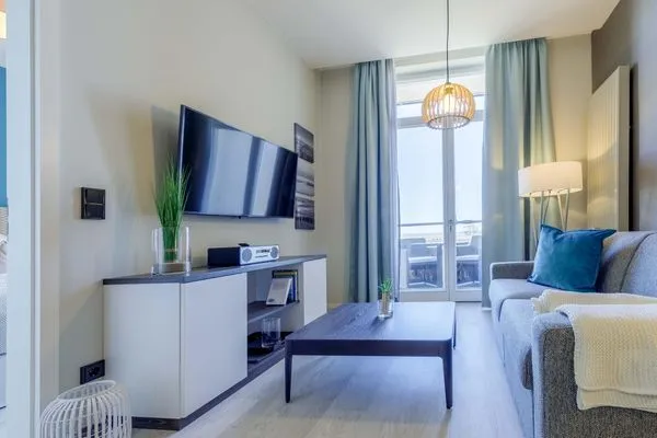 Ferienwohnung Strandflieder Oseebad Wustrow gemütlicher Wohnbereich  Strandflieder