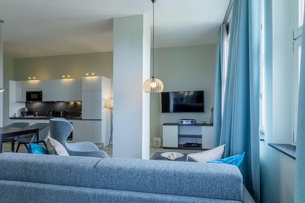 Ferienwohnung Panorama-Utkiek Seefahrtschule Wustrow mit offenen Wohnbereich  Panorama-Utkiek