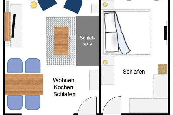 Grundriss Haus Südwind Ferienwohnung 15