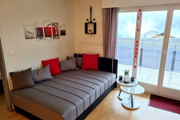 Living room  Apartment Panoramablick