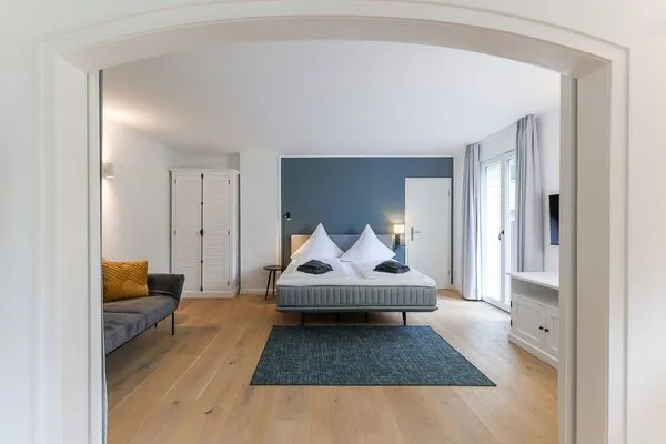 Schlafzimmer Haffperle Strandgold - moderne Ferienwohnung in Strandnähe