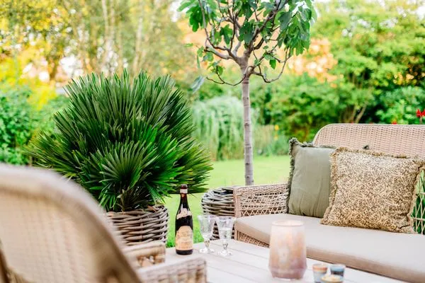 Terrasse  Gegen den Wind