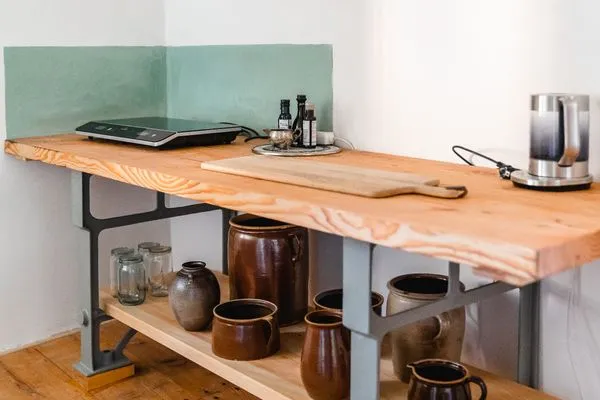 Küche, Arbeitsbereich  Ferienwohnung Landhaus Fröbel