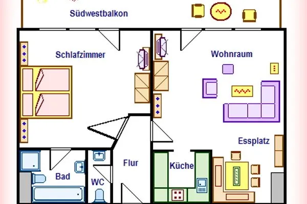 Ground plan  Ferienwohnung Alberta