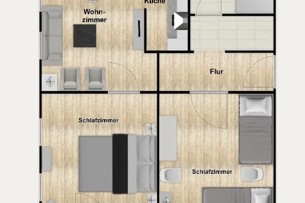 Grundriss Haus Carl Stegmann Ferienwohnung FADAMA-HIN