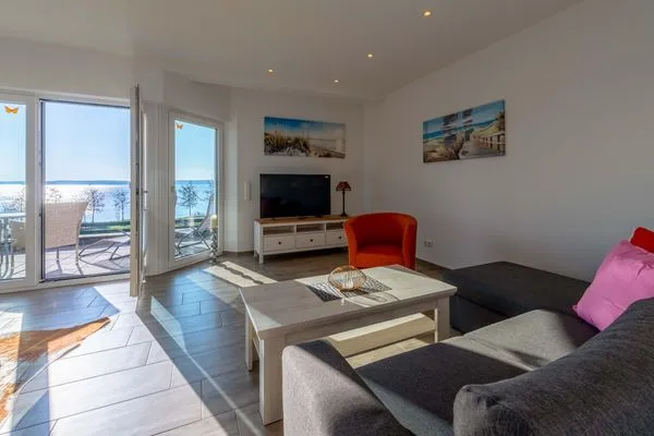 Ferienhaus SchönSicht Blick ins Wohnzimmer  SchönSicht