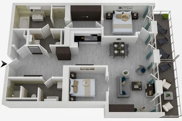 Ferienwohnung Wellenmeer Ostseebad Wustrow ZweiWasser Alte Seefahrtschule Grundriss  Wellenmeer