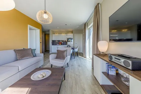 Ferienwohnung Boddenidylle Ostseebad Wustrow ZweiWasser Alte Seefahrtschule Gemütliches Wohnzimmer  Boddenidylle