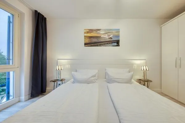 Ferienwohnung Ostseeschatz Aparthotel Zingst - Schlafzimmer  Ostseeschatz