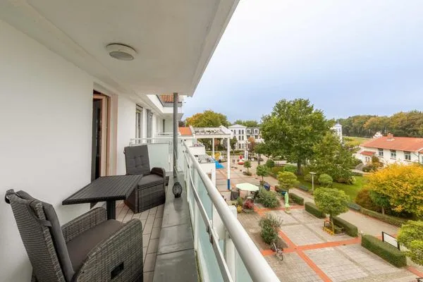 Ferienwohnung Ostseeperle Zingst - Balkonblick  Ostseeperle