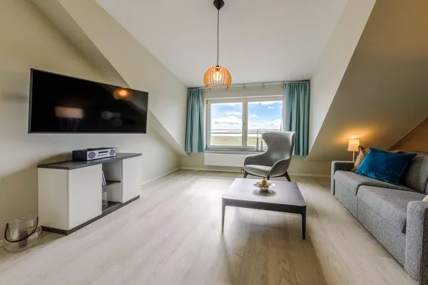 Ferienwohnung Seebadidylle Ostseebad Wustrow ZweiWasser Alte Seefahrtschule Heller Wohnbereich  Seebadidylle