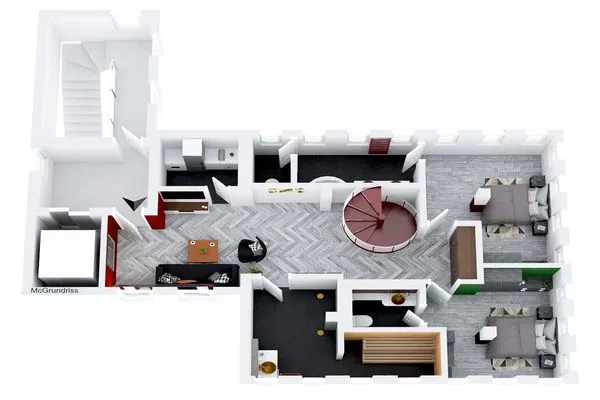 Grundriss  Panoramasuite The Turm