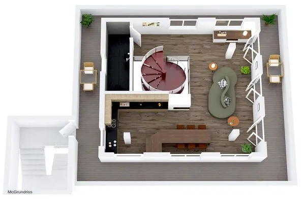 Grundriss  Panoramasuite The Turm