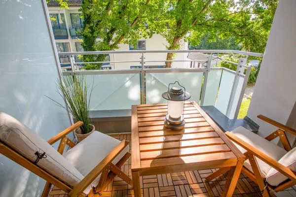 Ferienwohnung Meereswoge Zingst Aparthotel Zingst - der Balkon  Meereswoge Zingst