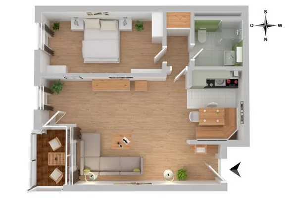 Ferienwohnung Meereswoge Zingst Aparthotel Zingst - Grundriss  Meereswoge Zingst